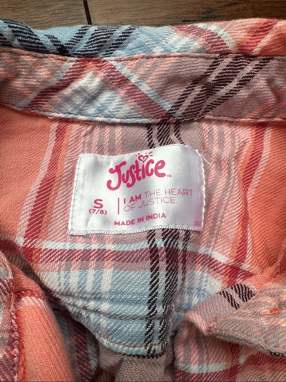 Girls Plaid Button-Up Shirt Set